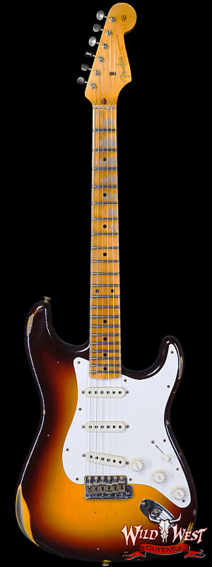 Fender Custom Shop Limited Edition Fat 50s Stratocaster Relic Wide Fade Chocolate 2-Color Sunburst fender custom shop limited edition 1964 stratocaster candy apple red