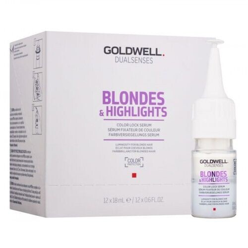 

Goldwell Dualsenses Blondes&Highlights Color Lock набор: интенсивная сыворотка для окрашенных волос в ампулах, 12x18 мл/1 упаковка