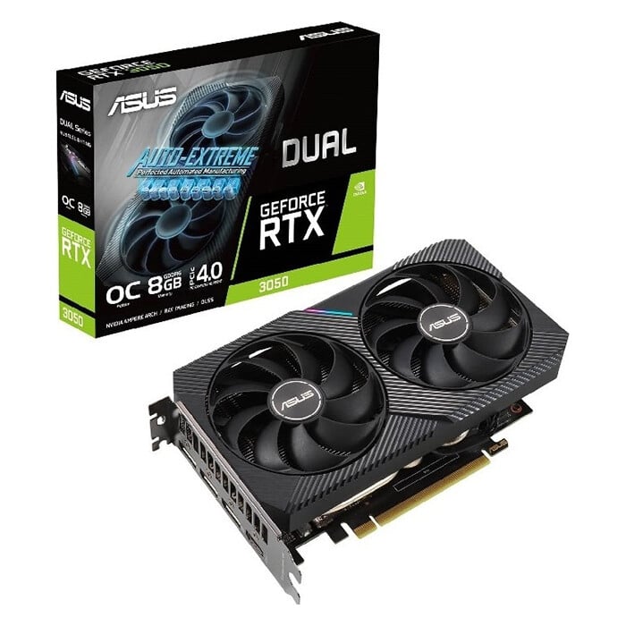 

Видеокарта Asus GeForce RTX 3050 OC Dual, 8GB