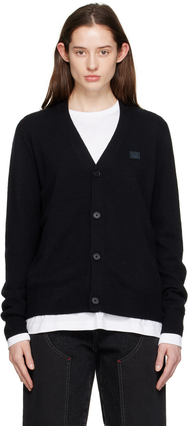 

Черный кардиган с нашивками Acne Studios