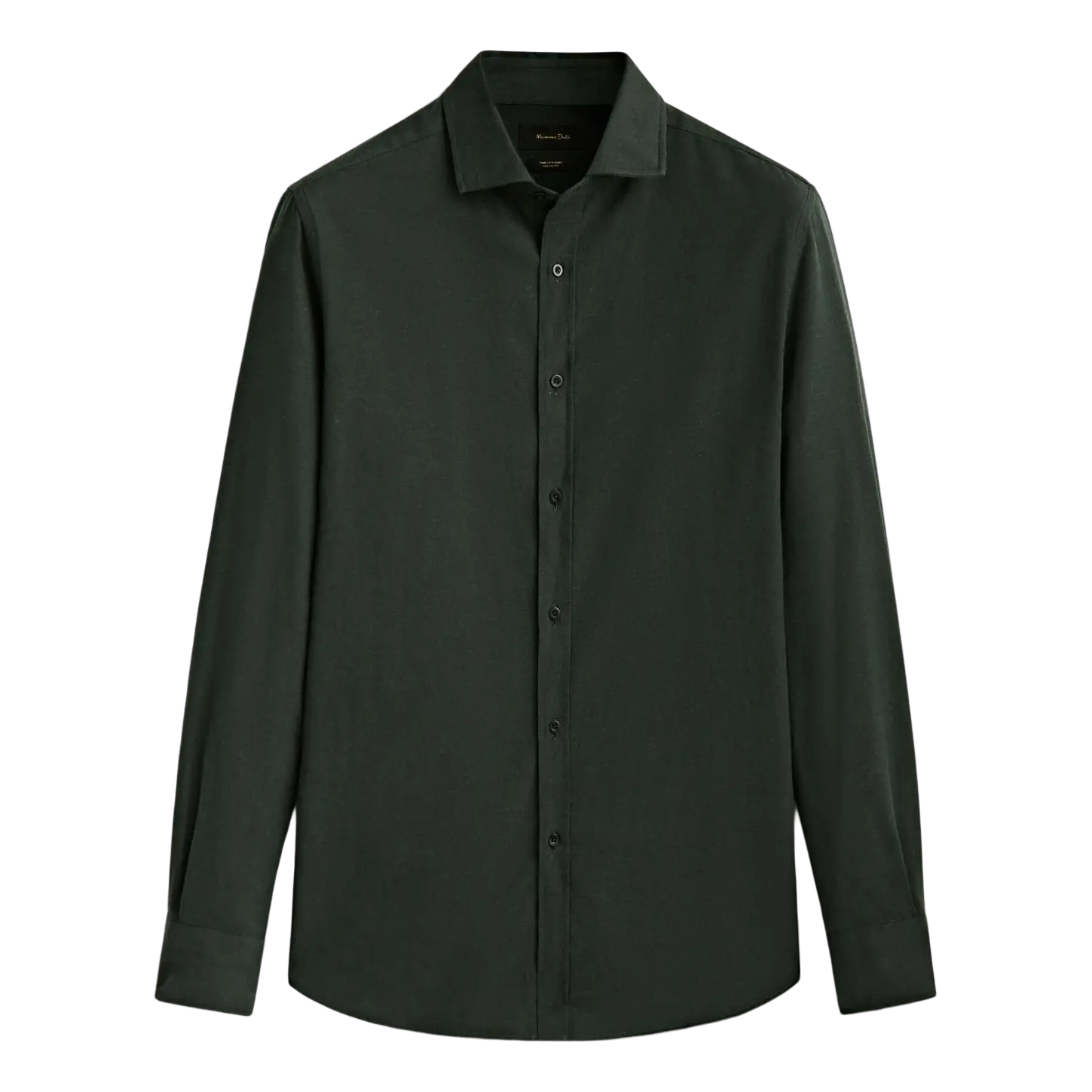 

Рубашка Massimo Dutti Slim Fit Textured Cotton, темно-зеленый