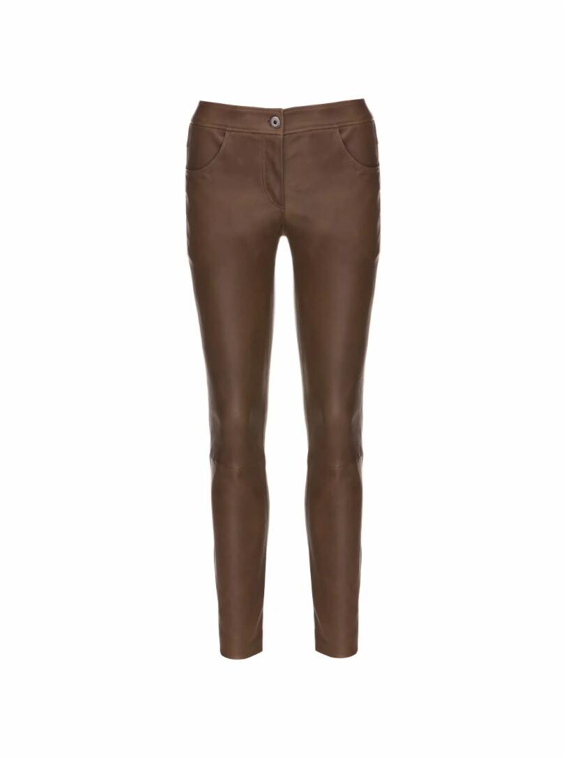 

Кожаные брюки Brunello Cucinelli, Коричневый
