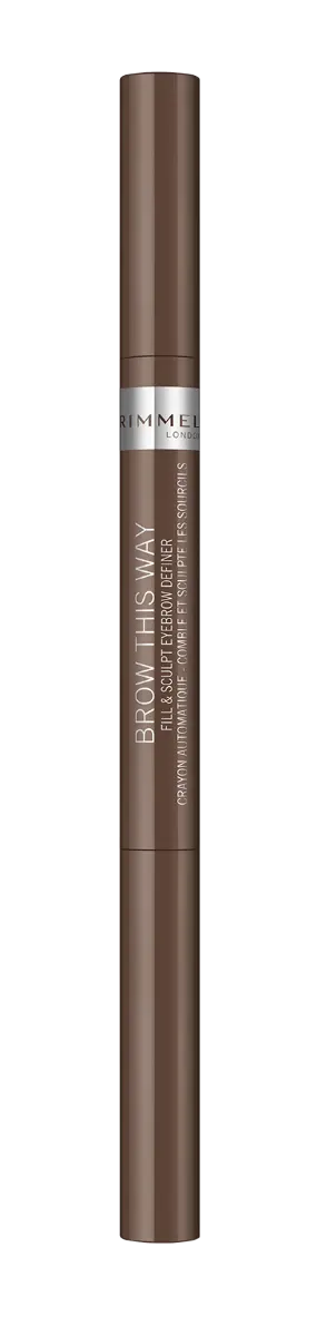 

Rimmel Brow This Way Fill&Sculpt карандаш для бровей, 002 Medium Brown