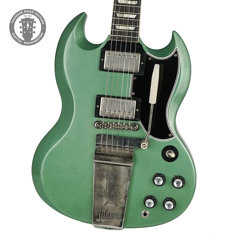 

Новый Gibson Custom Shop TRG '61 SG Standard Inverness Green Maestro VOS Stinger SEA Custom Shop TRG '61 SG Standard VOS Stinger