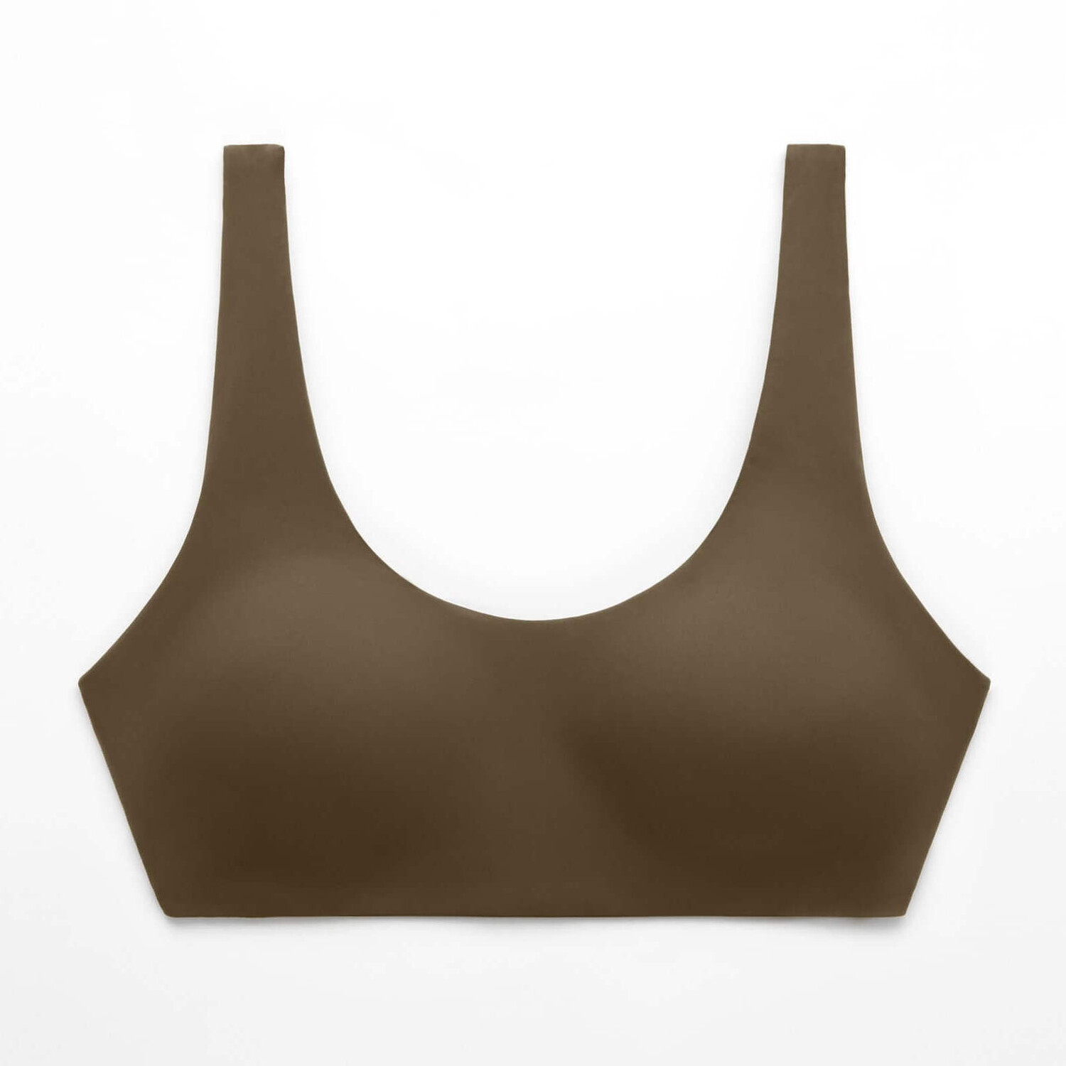 

Спортивный бюстгальтер Oysho Light Touch Medium-Support, коричневый-хаки