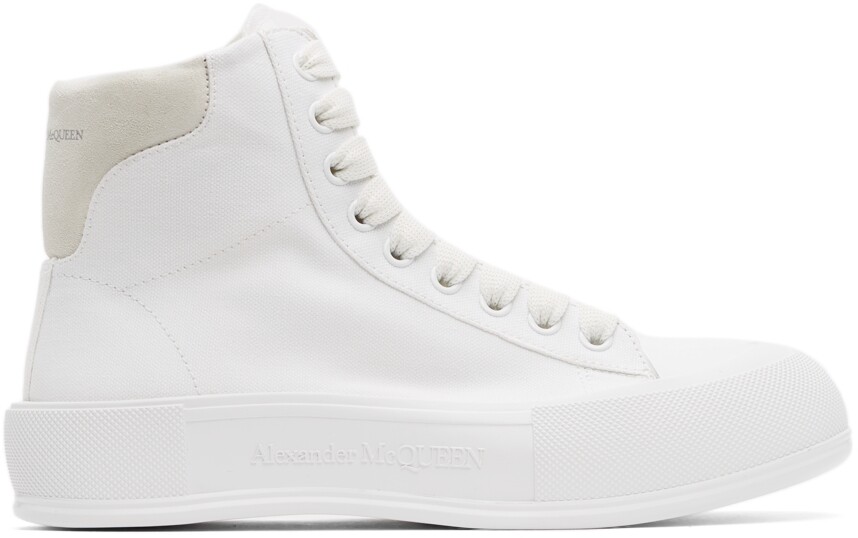 

Белые высокие кеды Deck Plimsoll Alexander McQueen