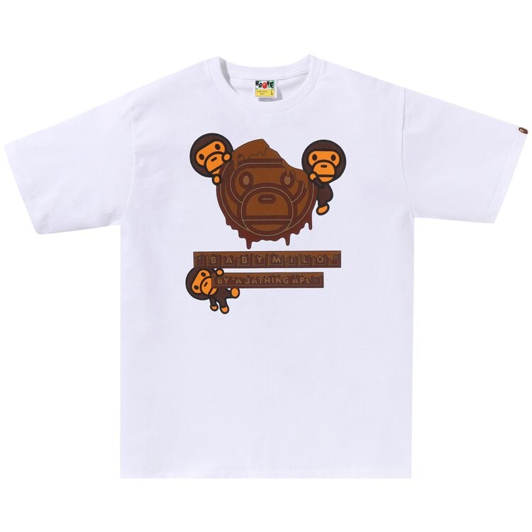 

Футболка BAPE Valentine Chocolate Baby Milo Tee 'White', белый