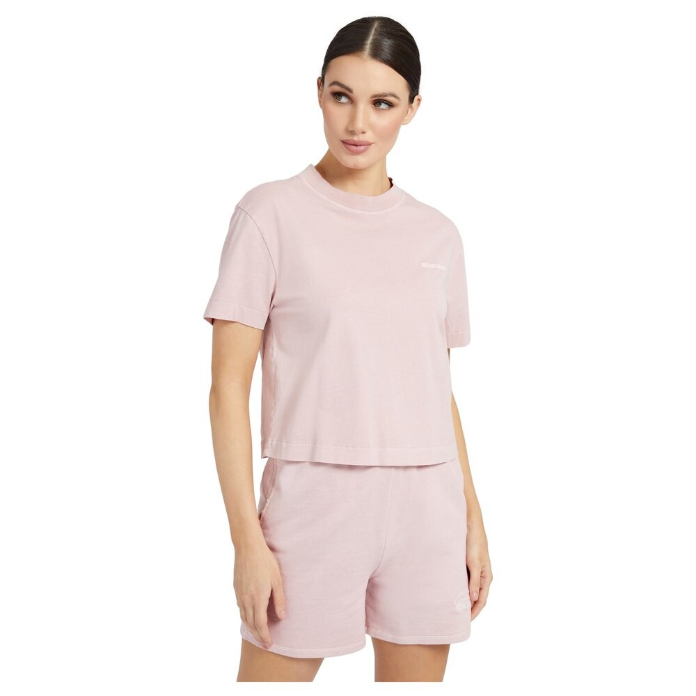 

Футболка Guess Breanna Short Sleeve Round Neck, розовый