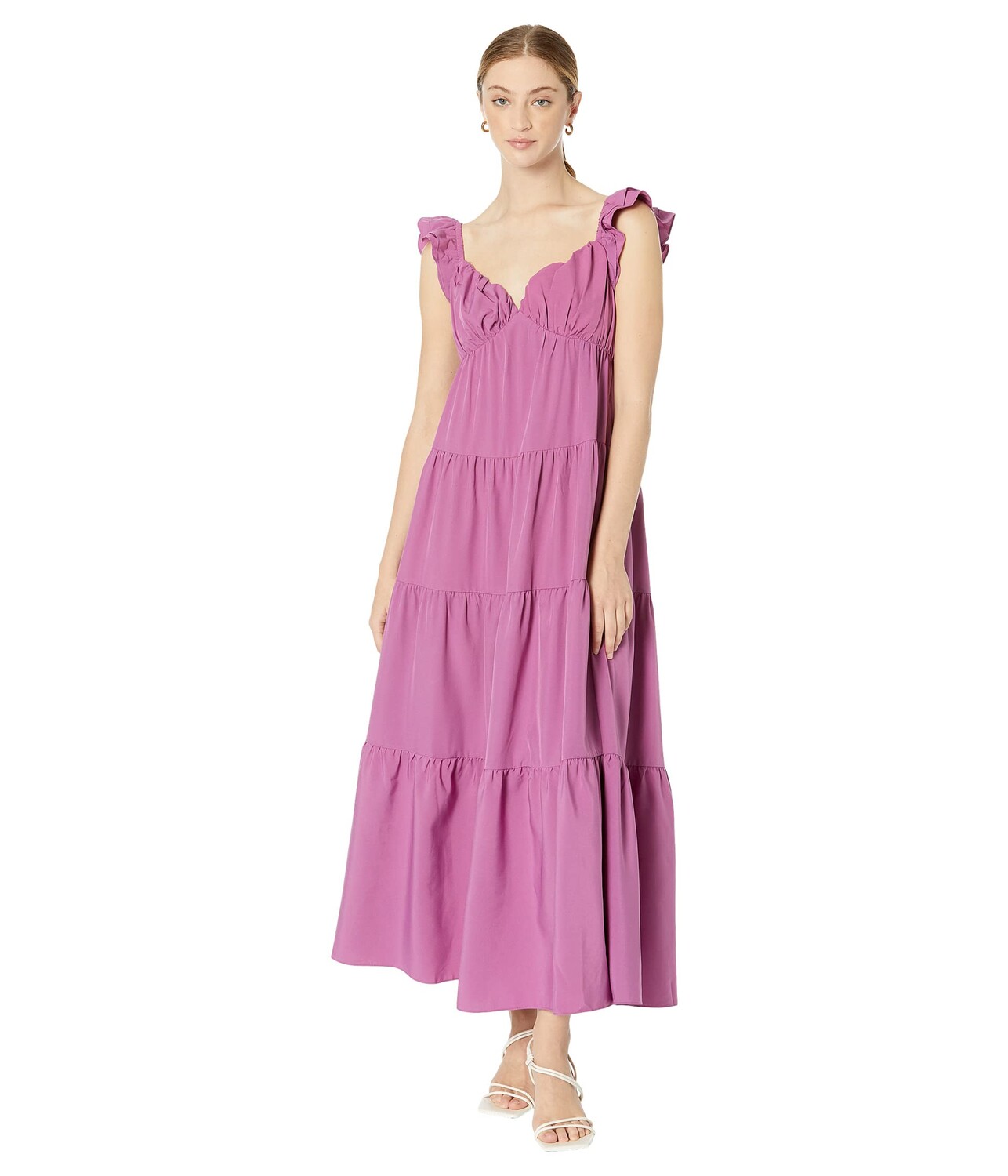 

Платье English Factory, Ruffle Sleeve Maxi Dress