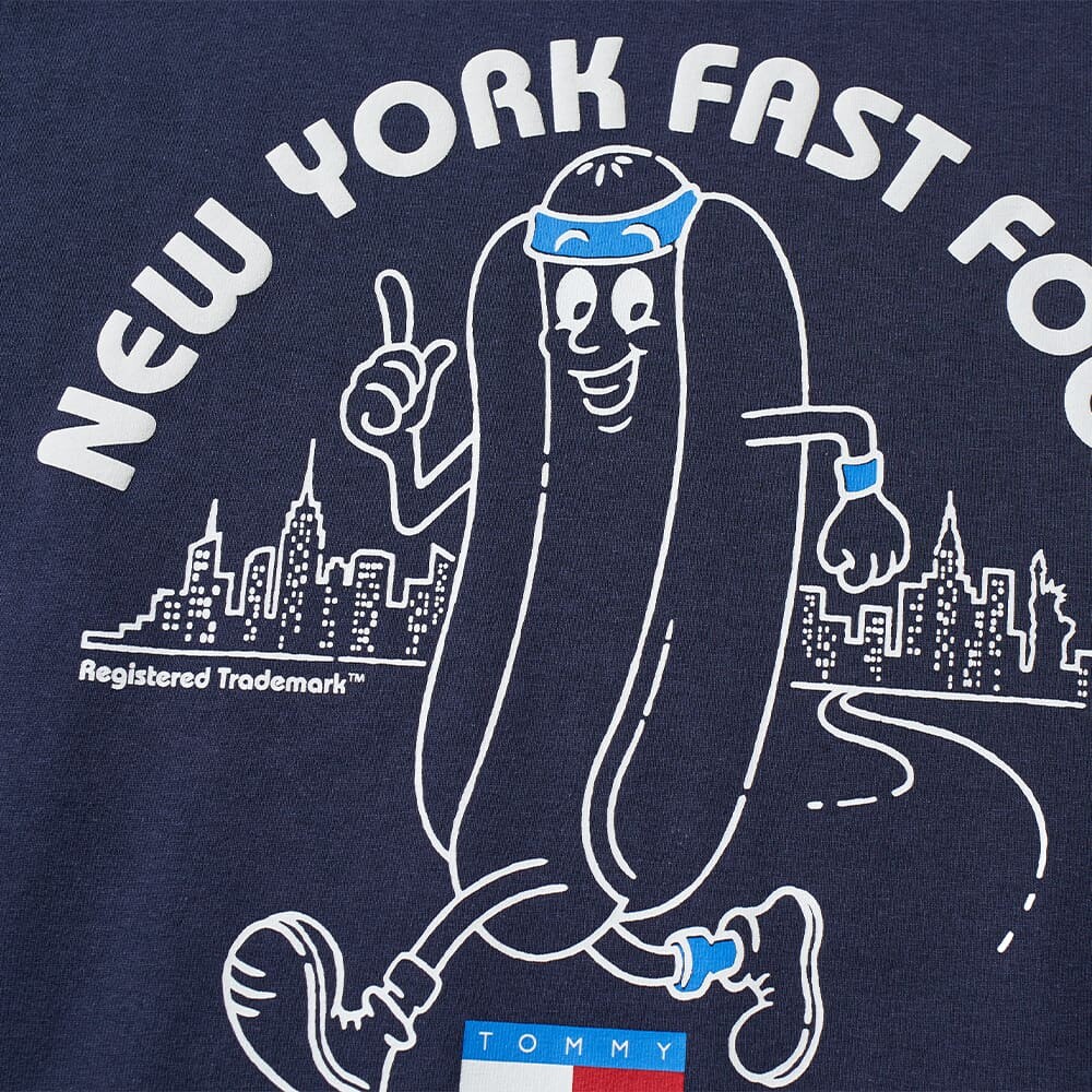 

Футболка Tommy Jeans New York Fast Food Tee, Серый