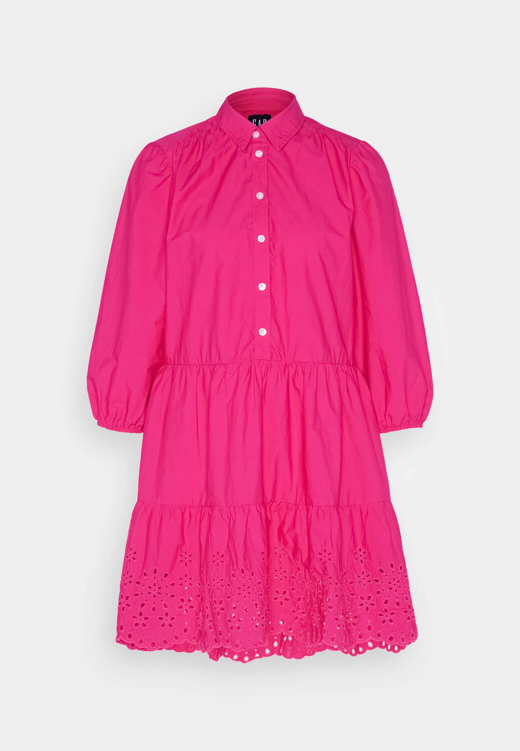 

Платье-рубашка Gap Elb Tiered Mini, розовый