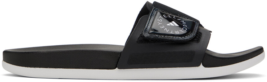 

Черные шлепанцы на липучке adidas by Stella McCartney