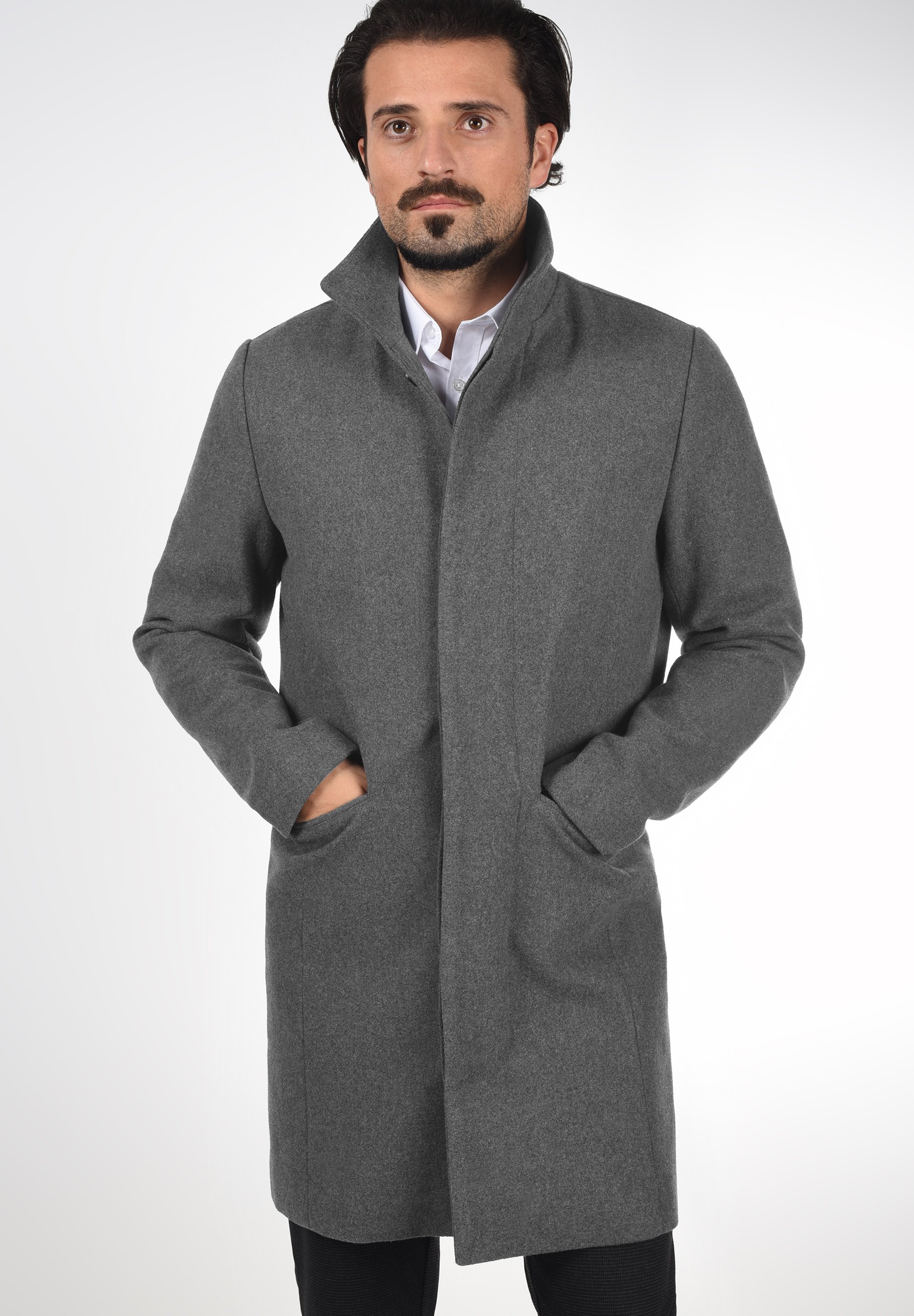 Пальто классическое Solid, серый