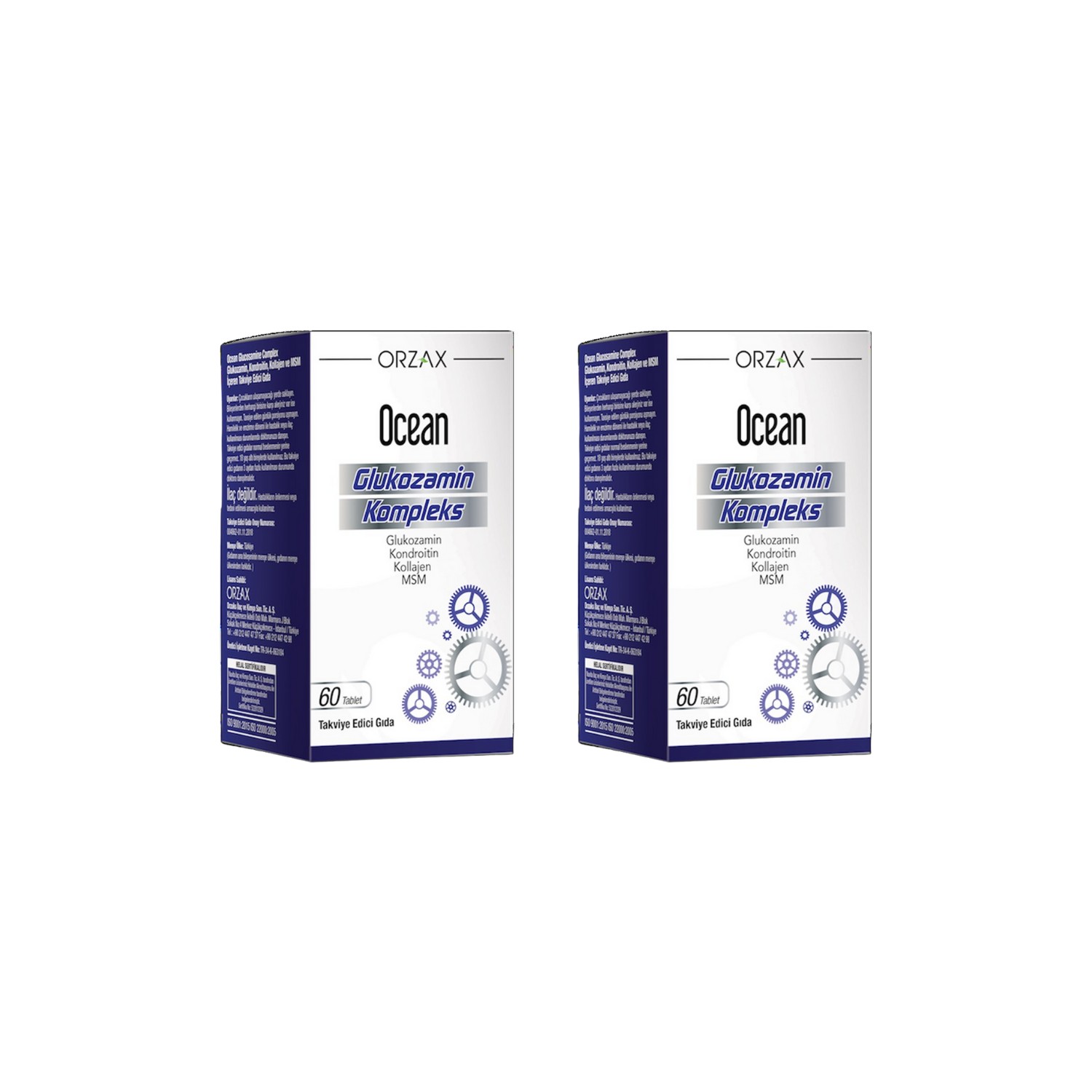 Глюкозаминовый комплекс Orzax Ocean, 2 упаковки по 60 таблеток комплекс l тирозин с витаминами группы в neviss 2 упаковки по 60 таблеток