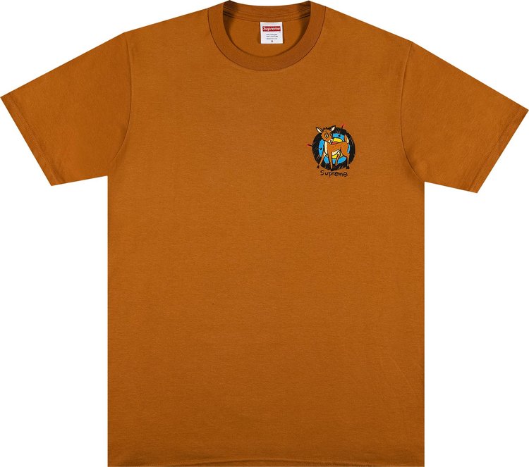 Футболка Supreme Deer Tee 'Burnt Orange', оранжевый футболка supreme bling tee burnt orange оранжевый