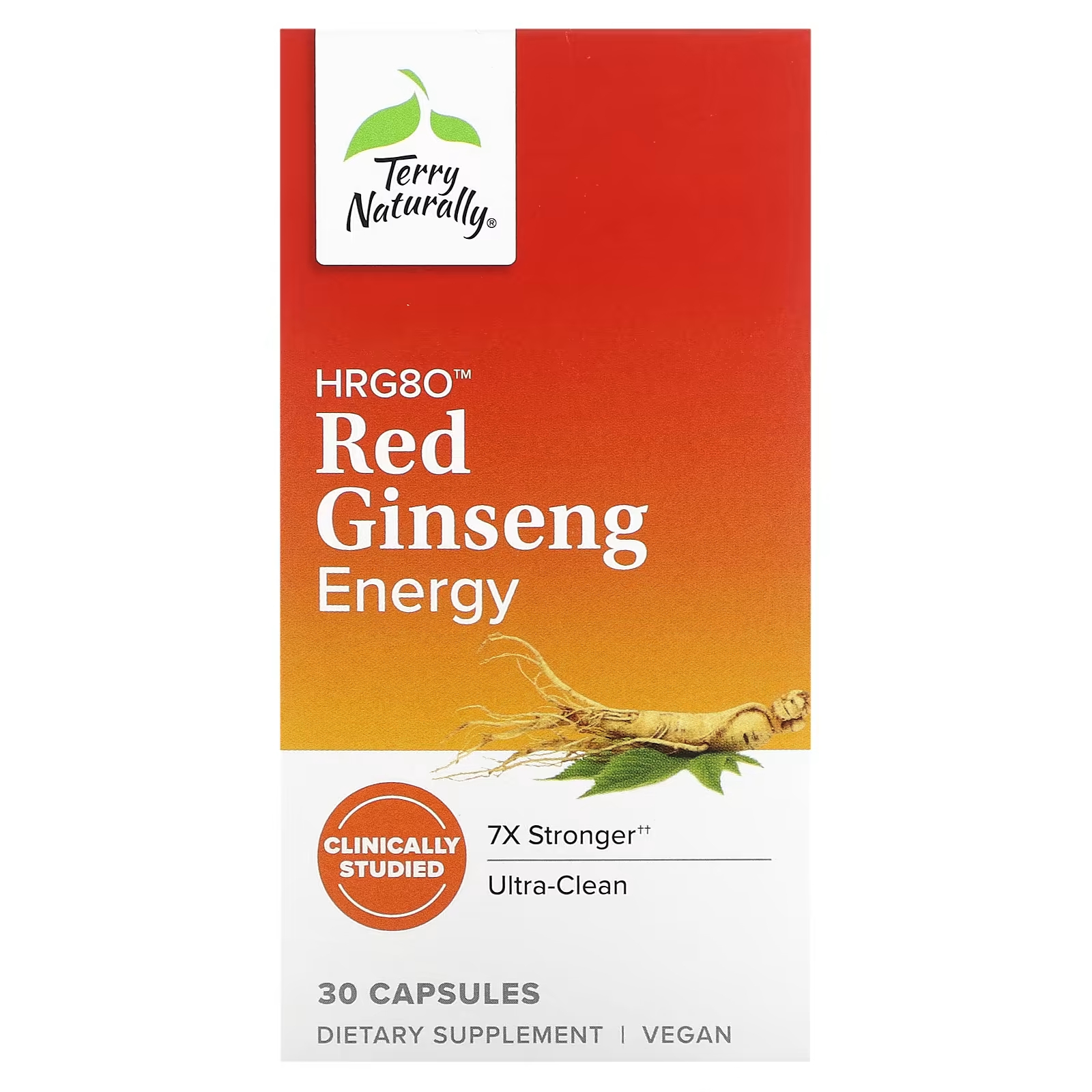 Пищевая добавка Terry Naturally HRG80 Red Ginseng Energy, 30 капсул terry naturally hrg80 красный женьшень 48 капсул