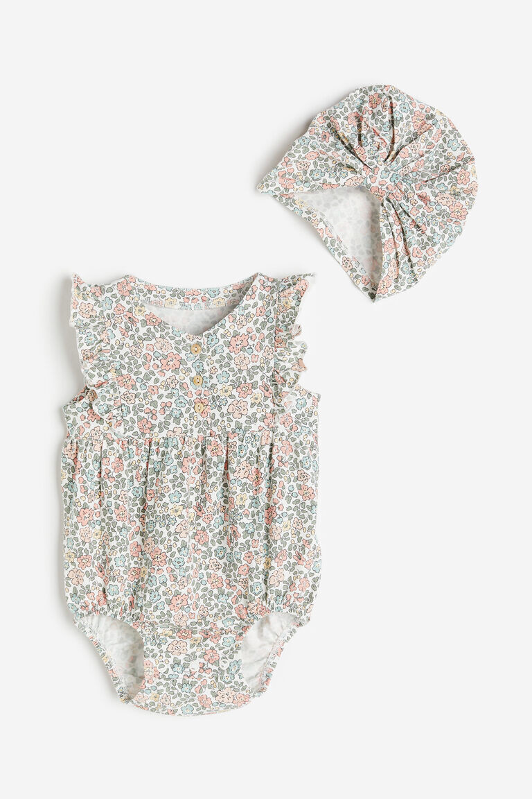 

Комплект из 2-х боди и шляпы H&M, розовый