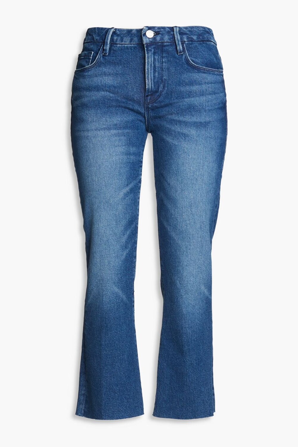 

Джинсы Le Cropped Mini Boot средней посадки Frame, средний деним