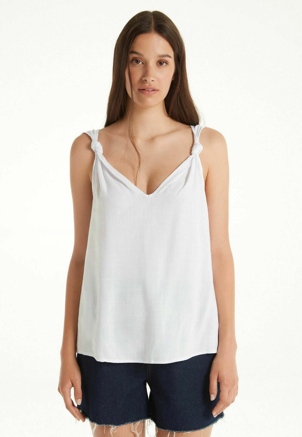 Топ SLEEVELESS WITH KNOTS Tezenis, цвет weiß/white