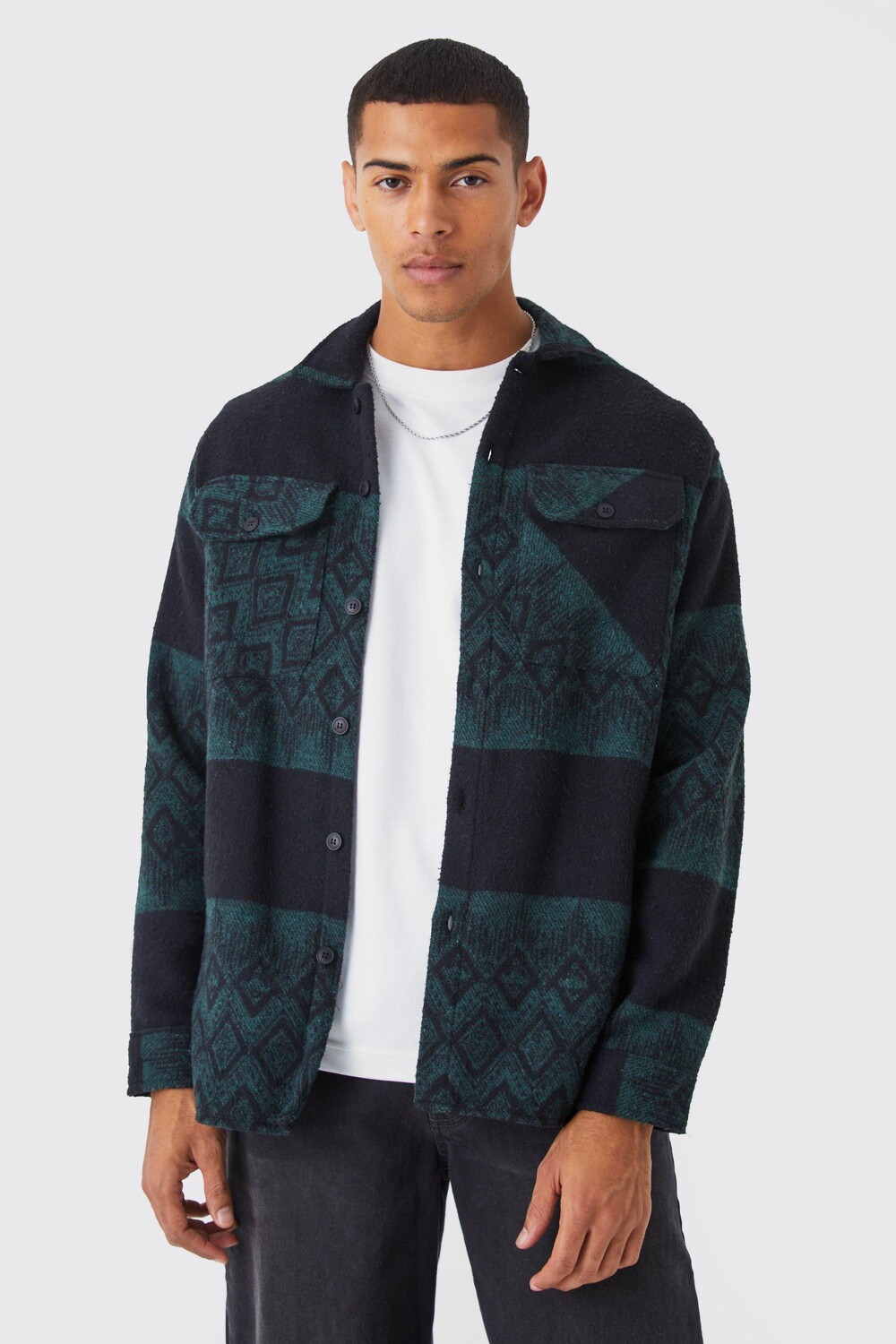 

Рубашка aztec с длинным рукавом Boohoo, разноцветный