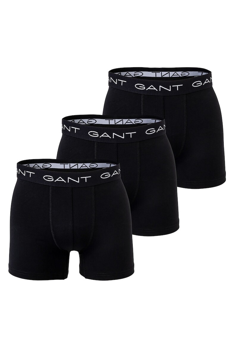 

Боксеры с логотипом, 3 пары Gant, черный