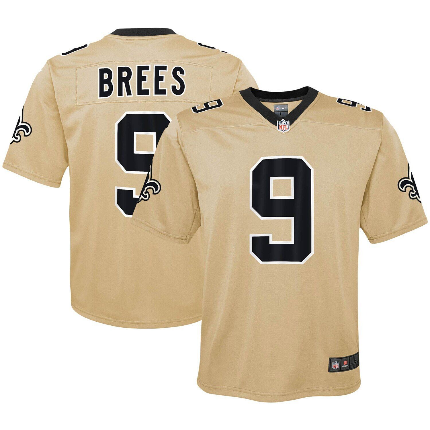 

Молодежная футболка Nike Drew Brees Gold New Orleans Saints Inverted Game Nike