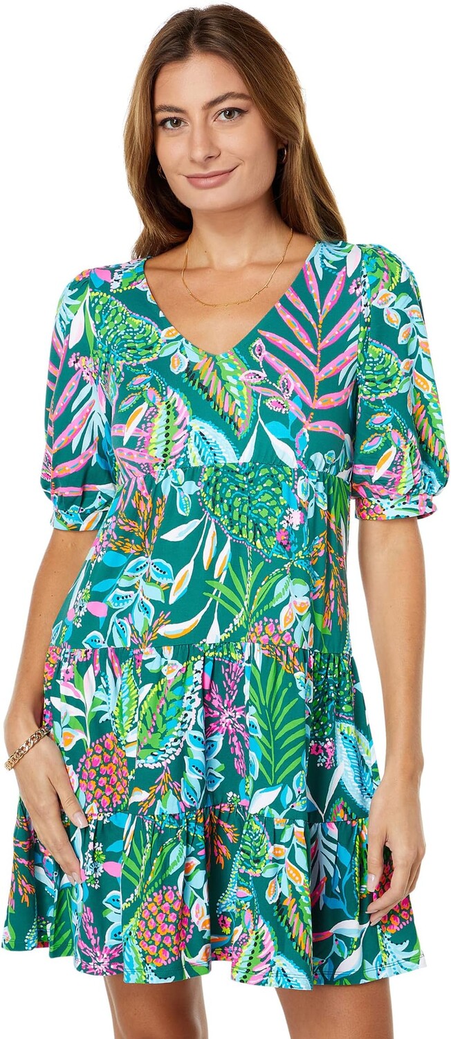 

Платье Chiara с короткими рукавами Lilly Pulitzer, цвет Multi Sunshine Jungle