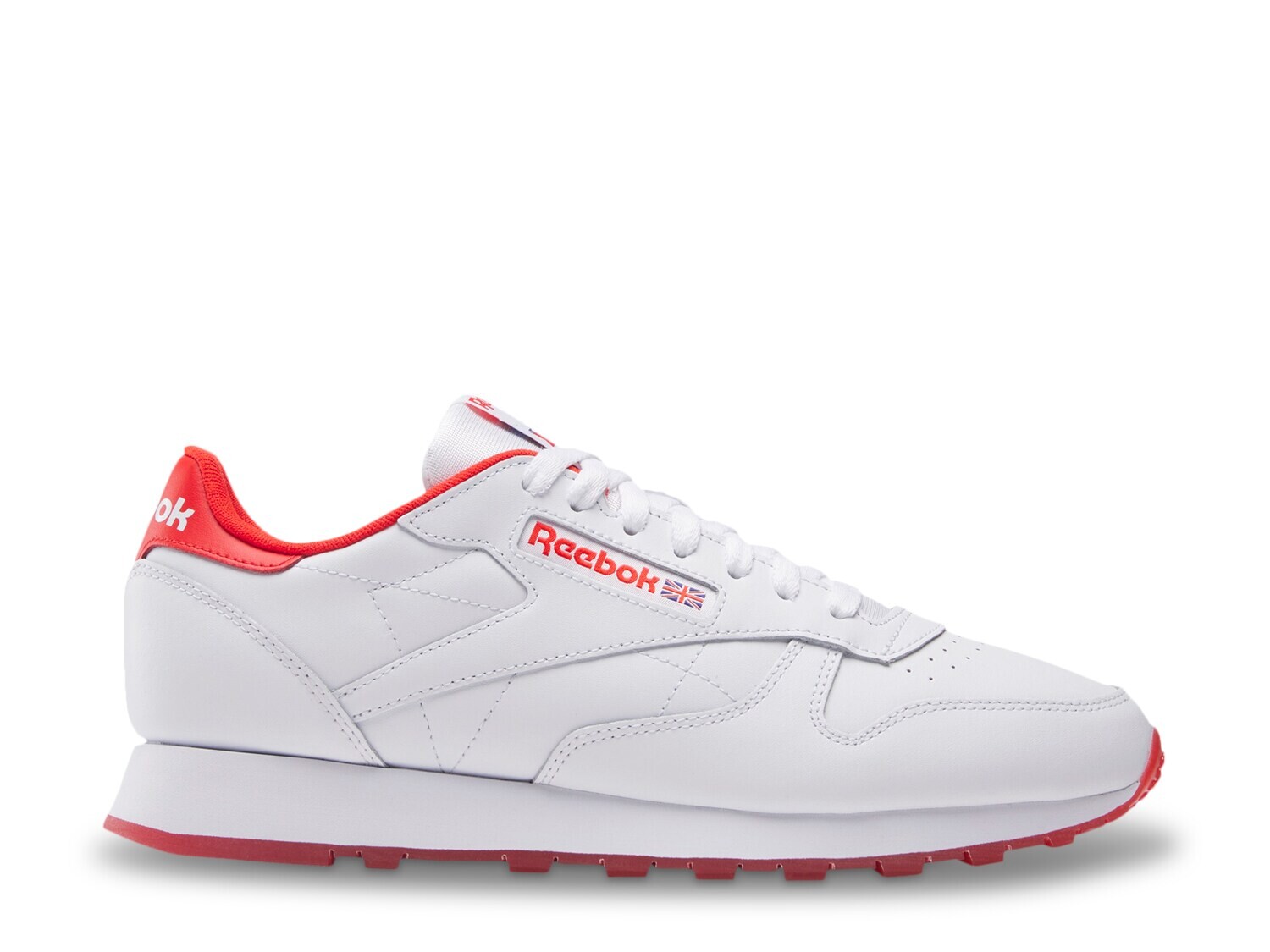 

Кроссовки Reebok Classic Leather, белый/красный