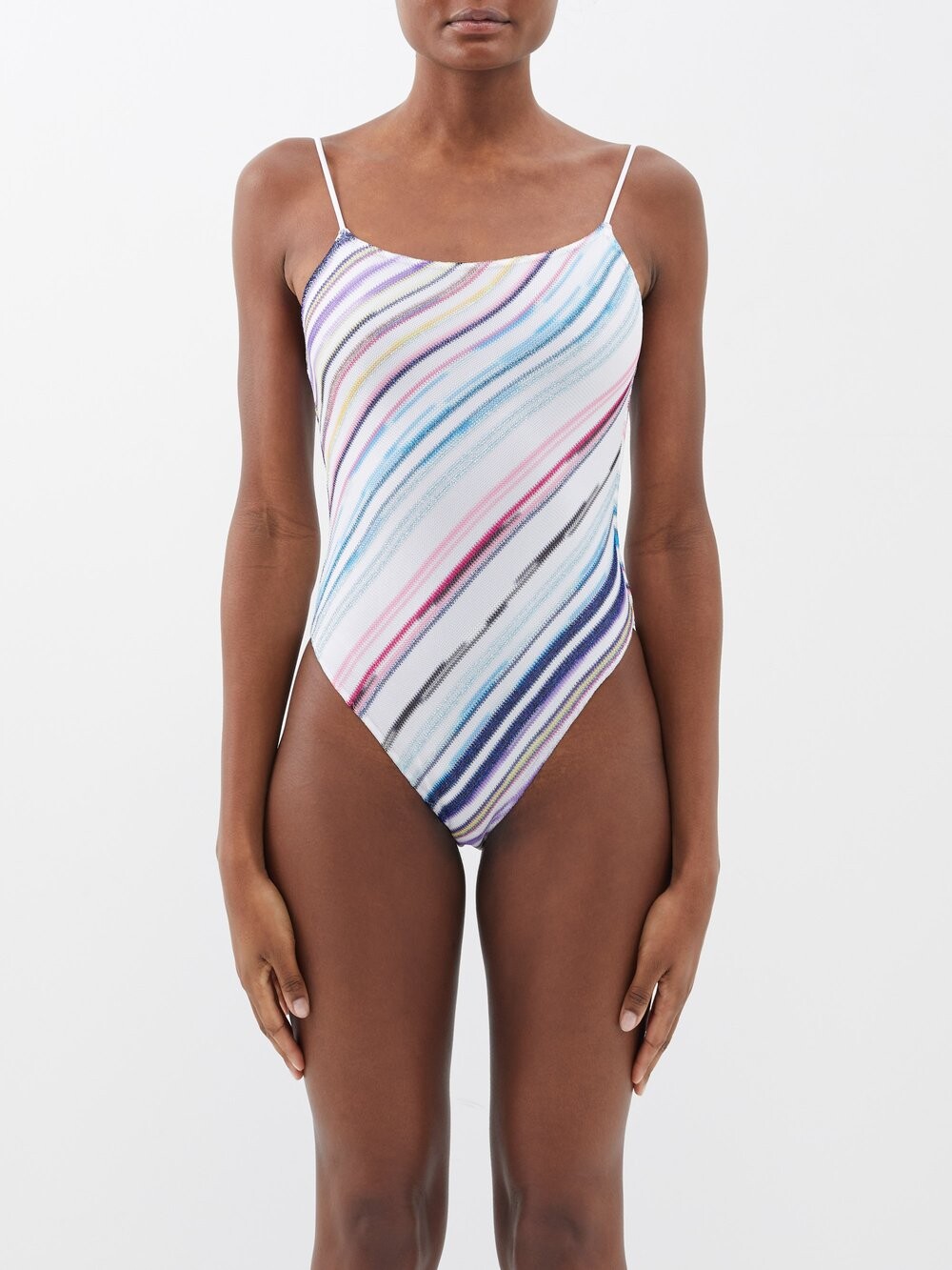 

Полосатый вязаный купальник Missoni, мультиколор
