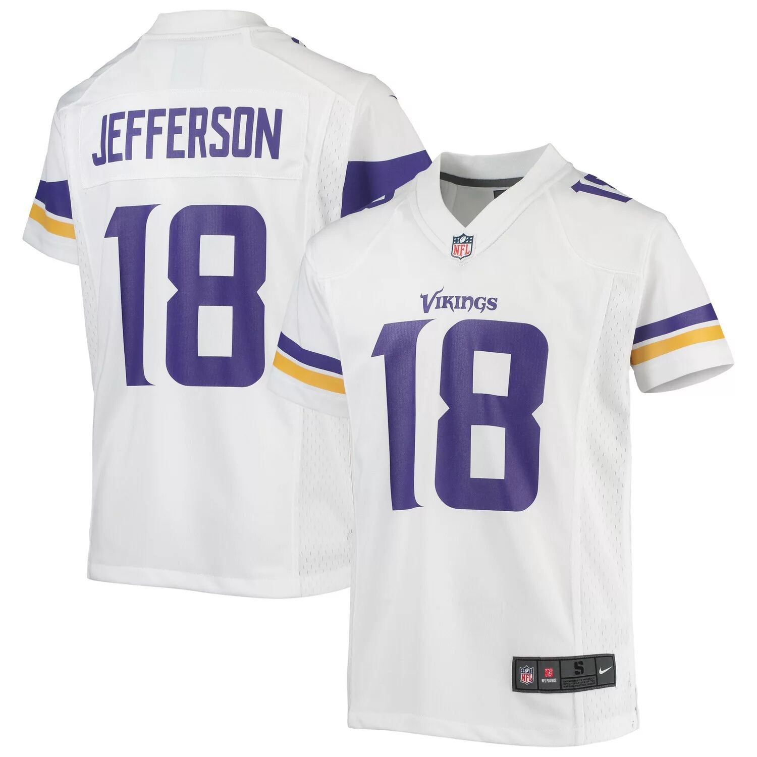 

Молодежная игровая майка Nike Justin Jefferson White Minnesota Vikings Nike