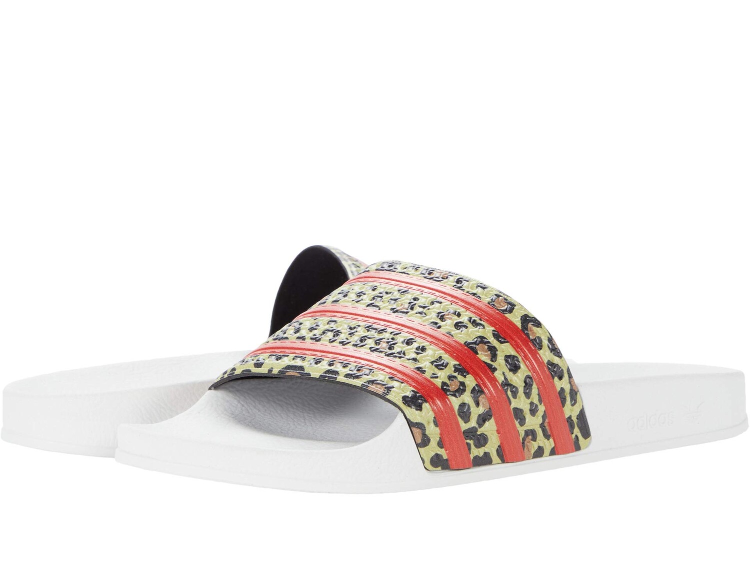 

Шлепанцы Adidas Adilette, белый/леопардовый