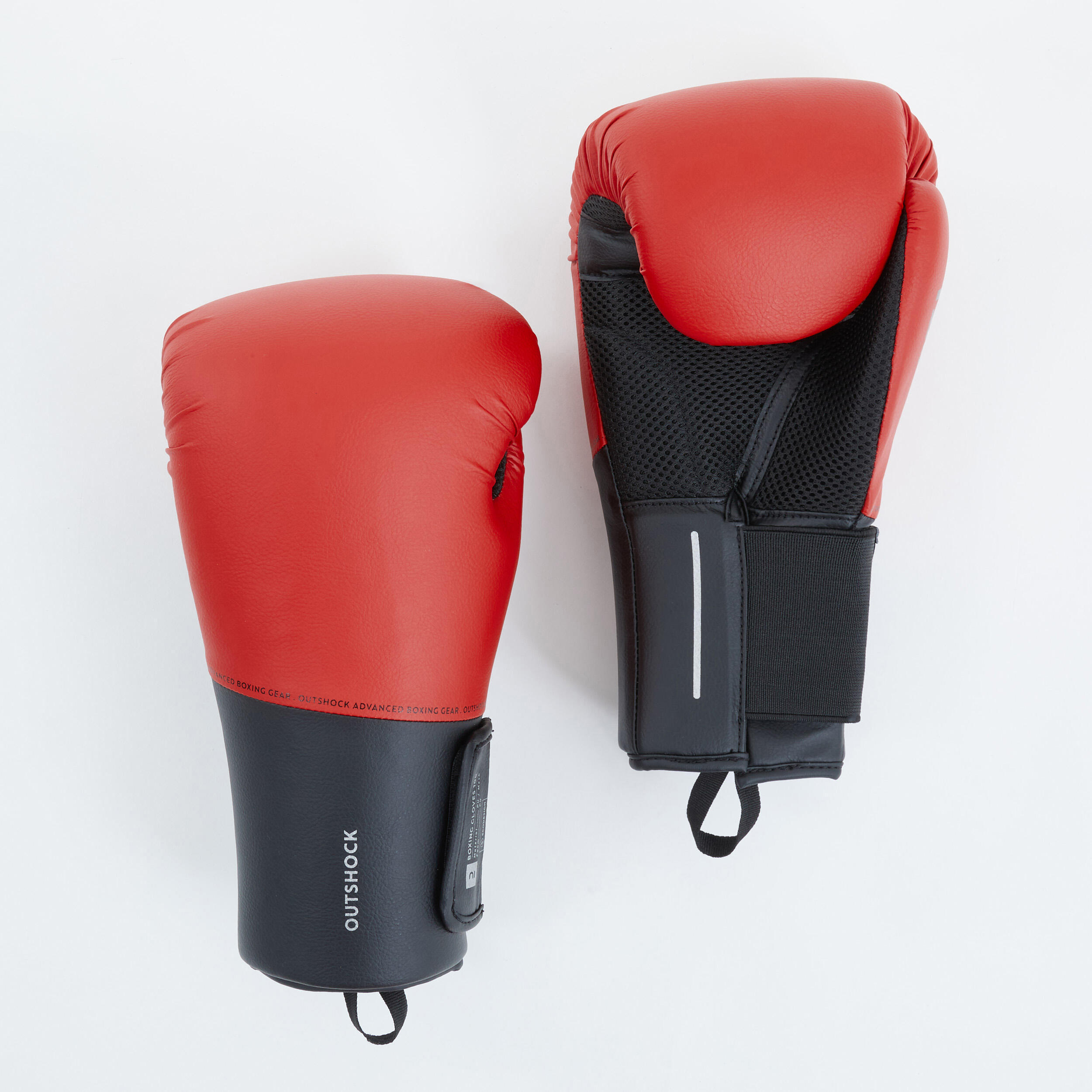Боксерские перчатки 100 красных OUTSHOCK, вишня/черный