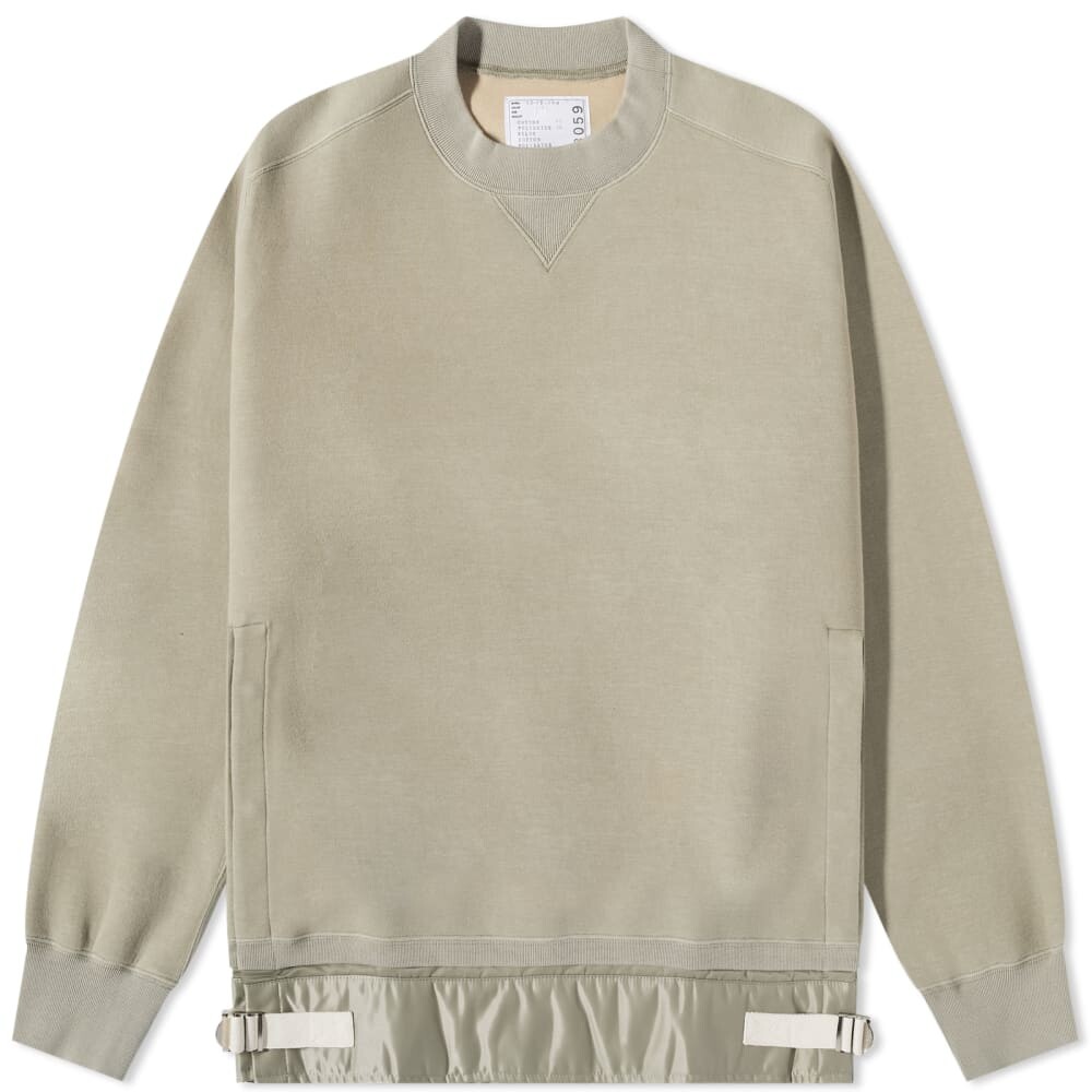

Толстовка Sacai Nylon Twill & Sponge Sweat Crew Sweat