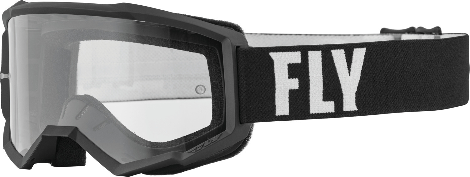 Очки Fly Racing Focus молодежные для мотокросса, черный/белый фото