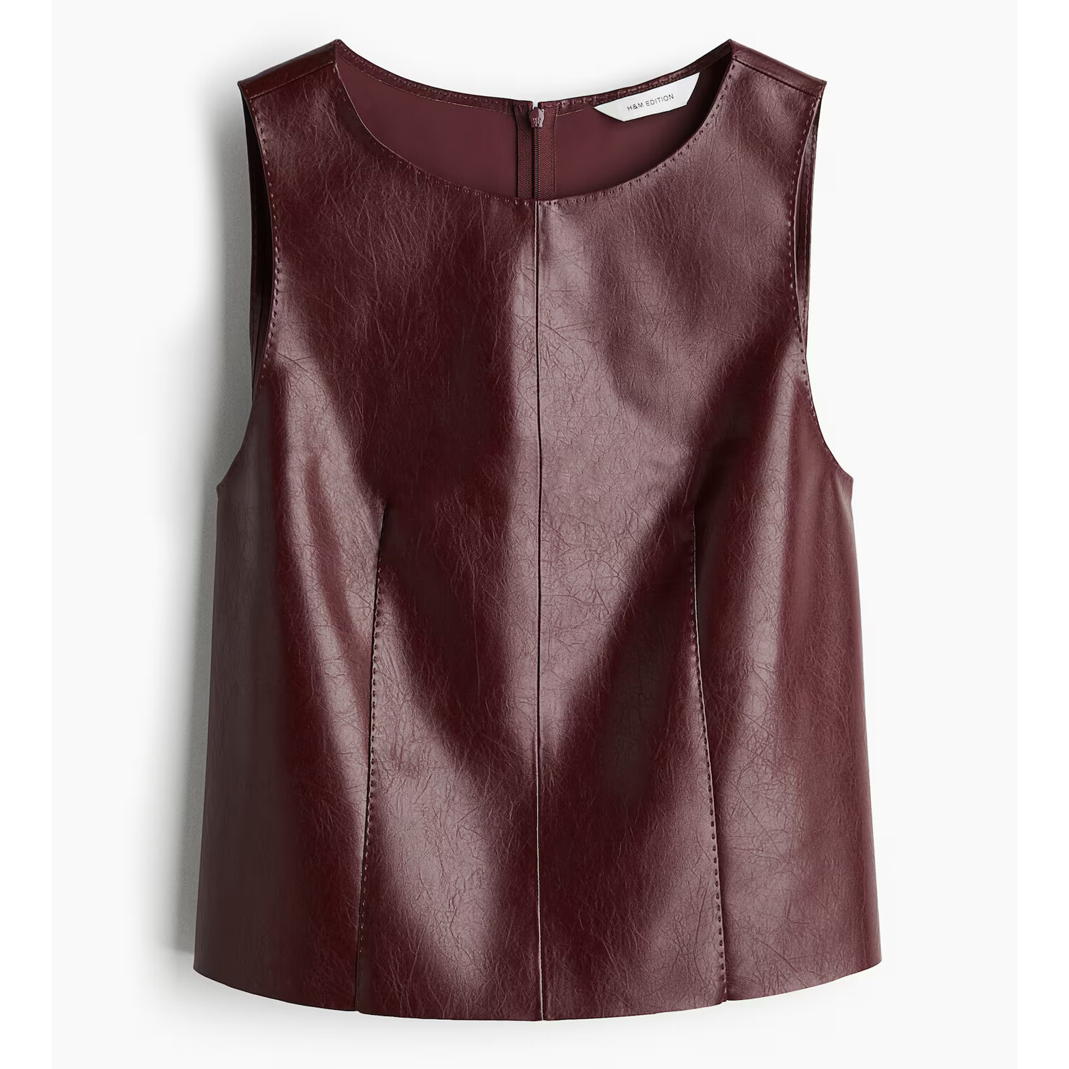 

Топ с покрытием H&M A/W 2024, бордовый, Красный, Топ с покрытием H&M A/W 2024, бордовый