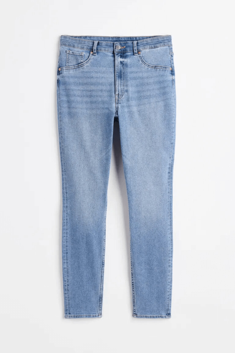 

Джеггинсы H&M+ Curvy Ultra High, голубой (Размер 56 RU)