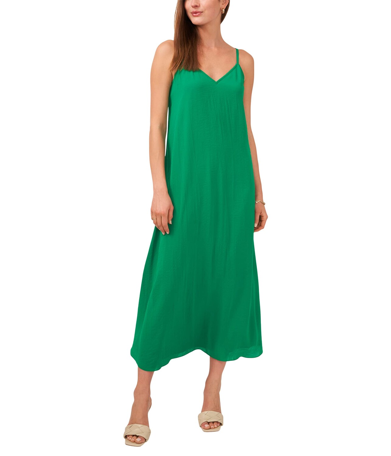 

Платье Vince Camuto, Sleeveless V-Neck Rumple Twill Maxi Dress