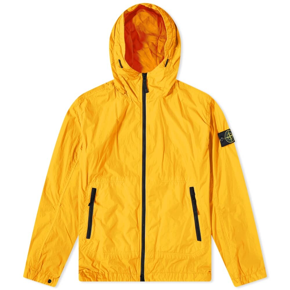 

Куртка с капюшоном из мятого репса Stone Island, Желтый