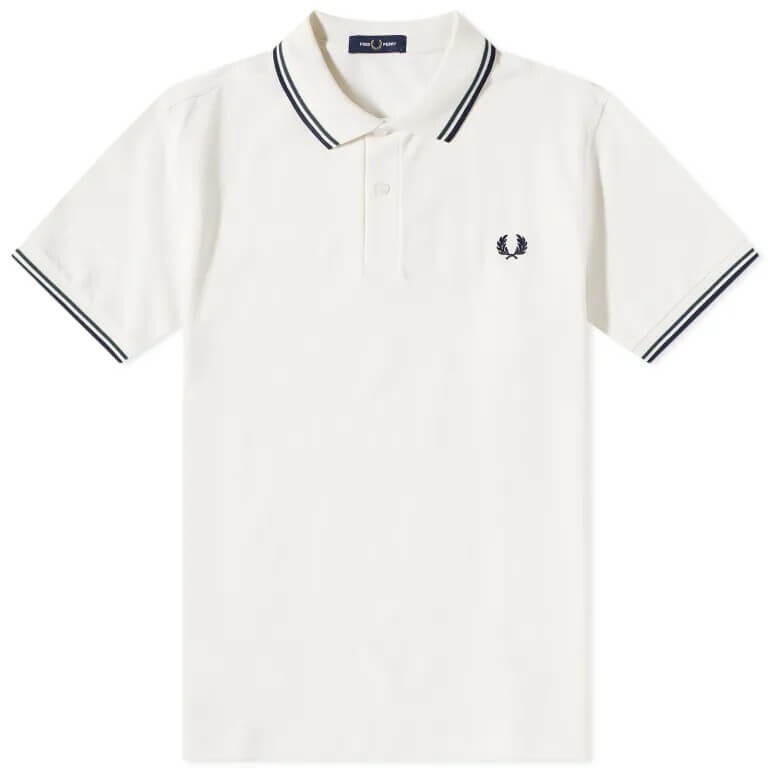 

Поло Fred Perry - сделано в Англии, светло-бежевый, темно-синий
