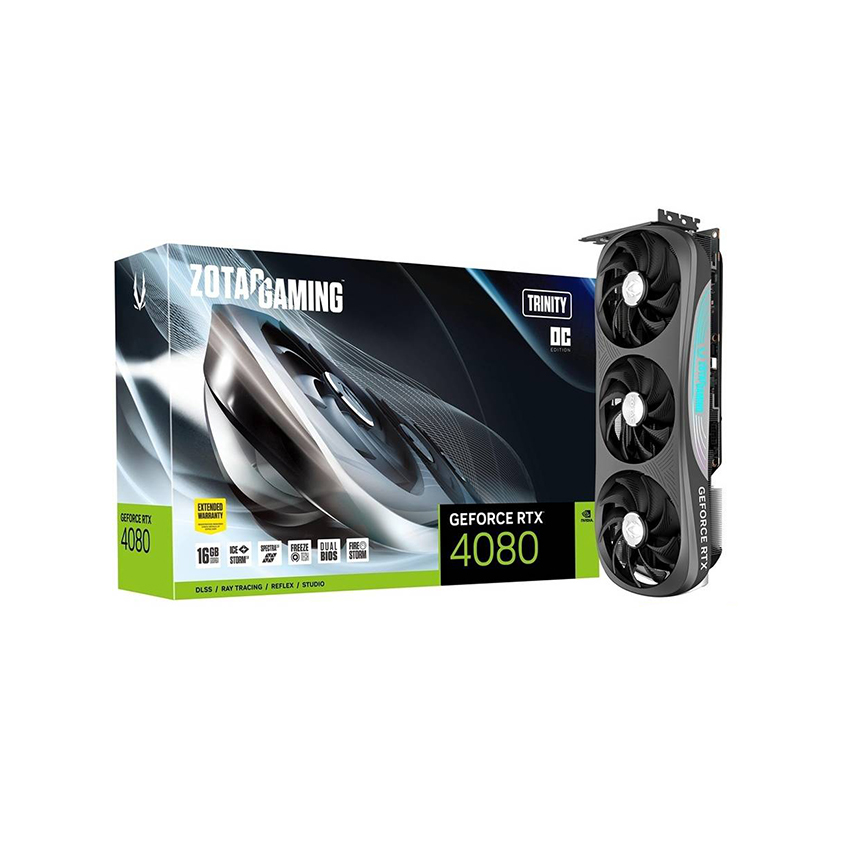 цена Видеокарта ZOTAC GAMING GeForce RTX 4080 Trinity, 16 ГБ