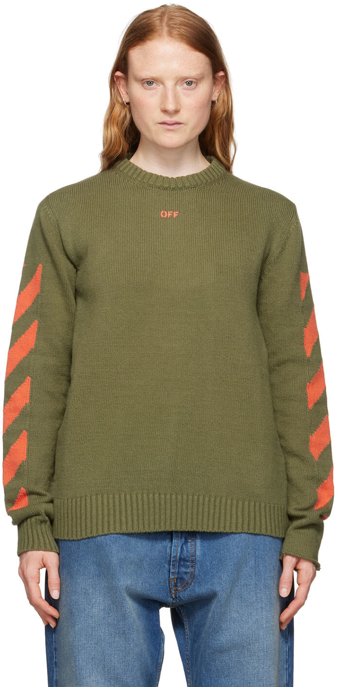 

Свитер цвета хаки Diag Off-White
