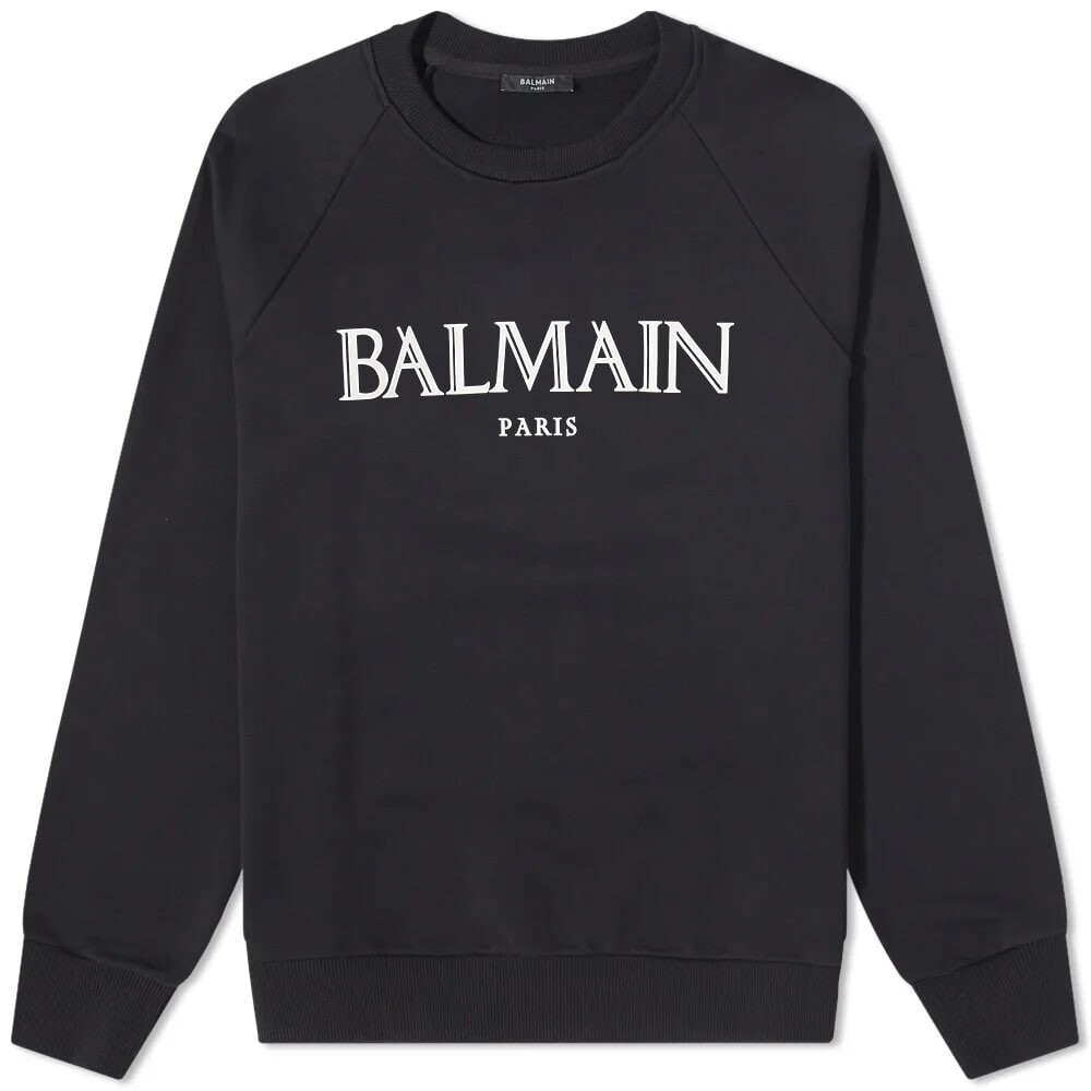 

Толстовка Balmain Rubber Logo Crew Sweat