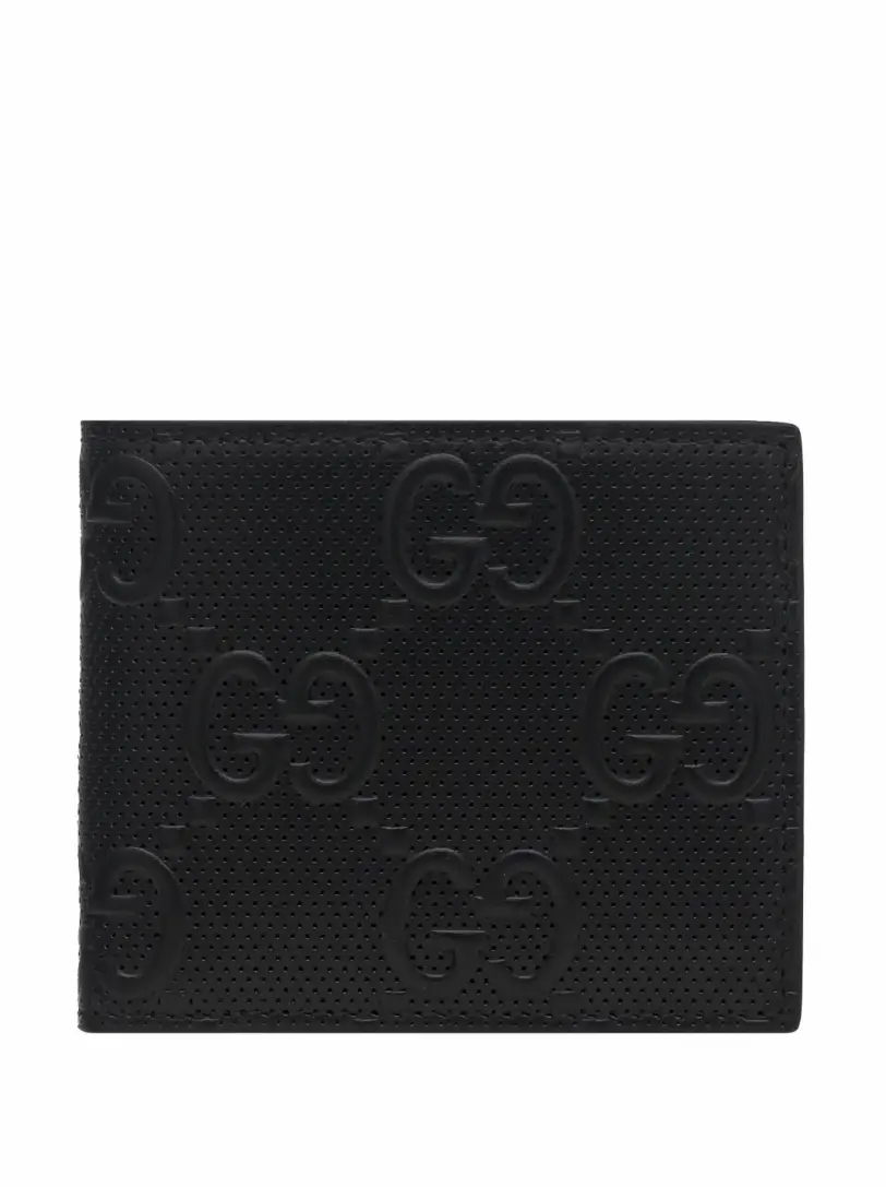 Кожаное портмоне с монограммой Gucci