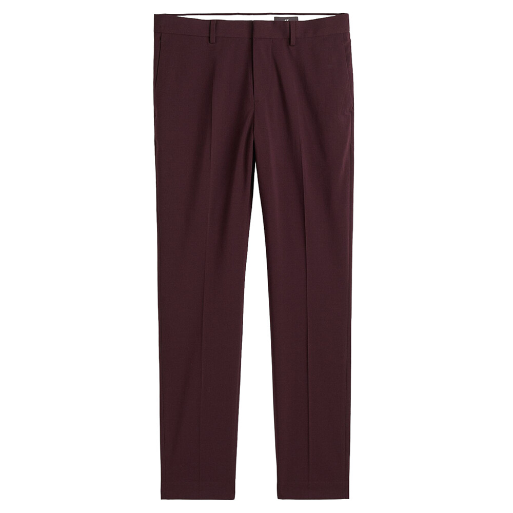

Брюки H&M Skinny Fit Suit, бордовый, Красный
