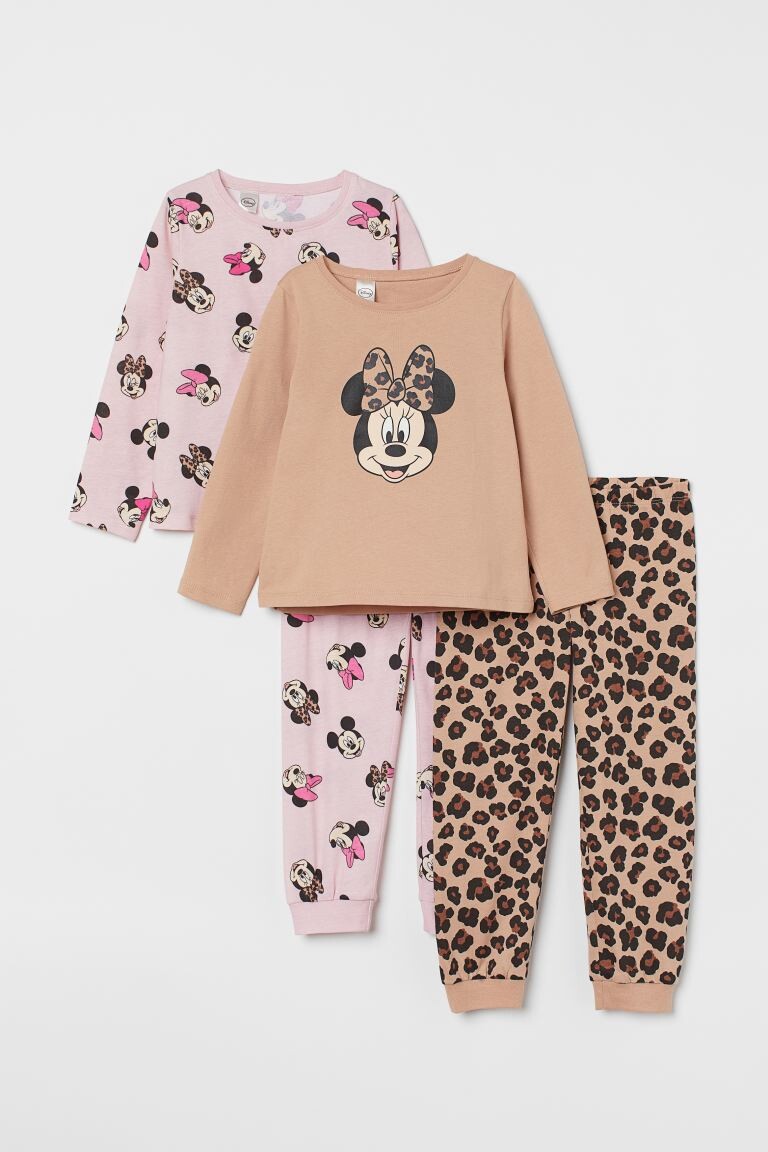 

2 пижамы с принтом H&M Minnie Mouse, розовый