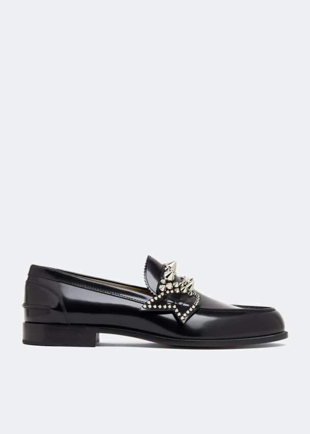 

Лоферы CHRISTIAN LOUBOUTIN No Penny Spikes loafers, черный