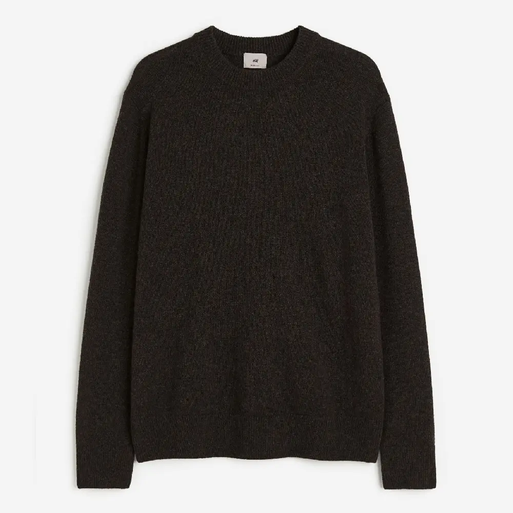

Свитер H&M Regular Fit Wool, темно-коричневый