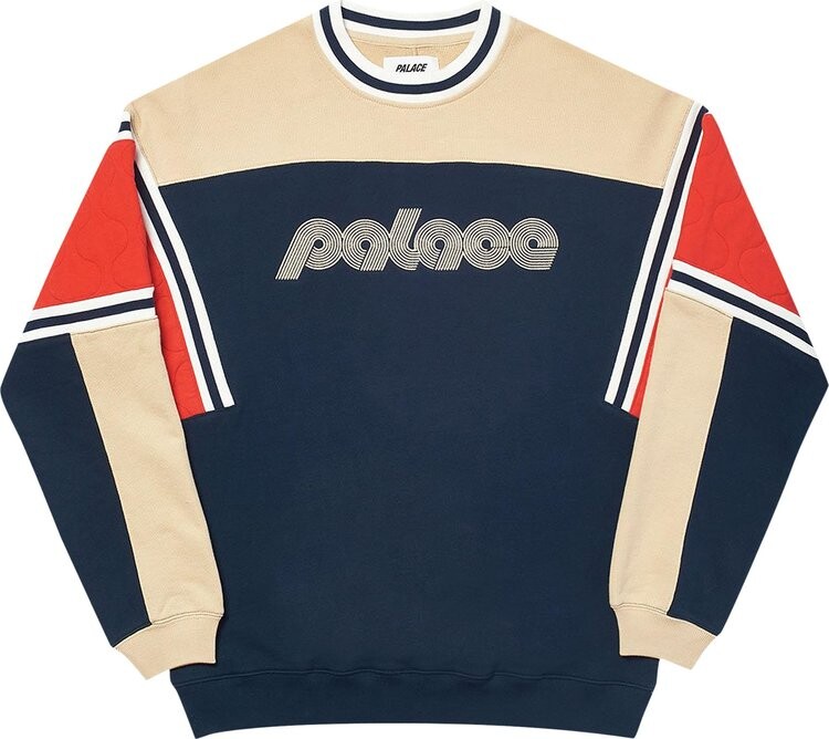 

Толстовка Palace Quilter Crew 'Navy', синий