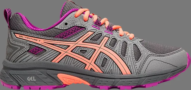 

Кроссовки gel venture 7 gs 'metropolis orange pink' Asics, синий