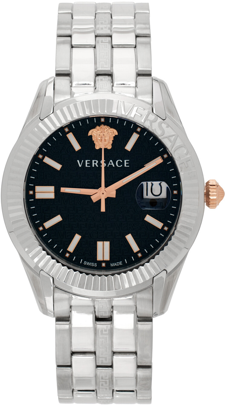 

Серебряные часы Greca Time Versace